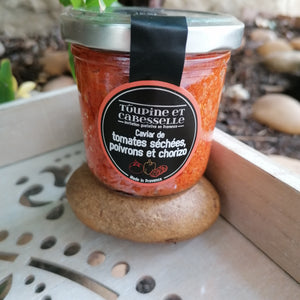 Caviar de tomates séchées poivrons chorizo